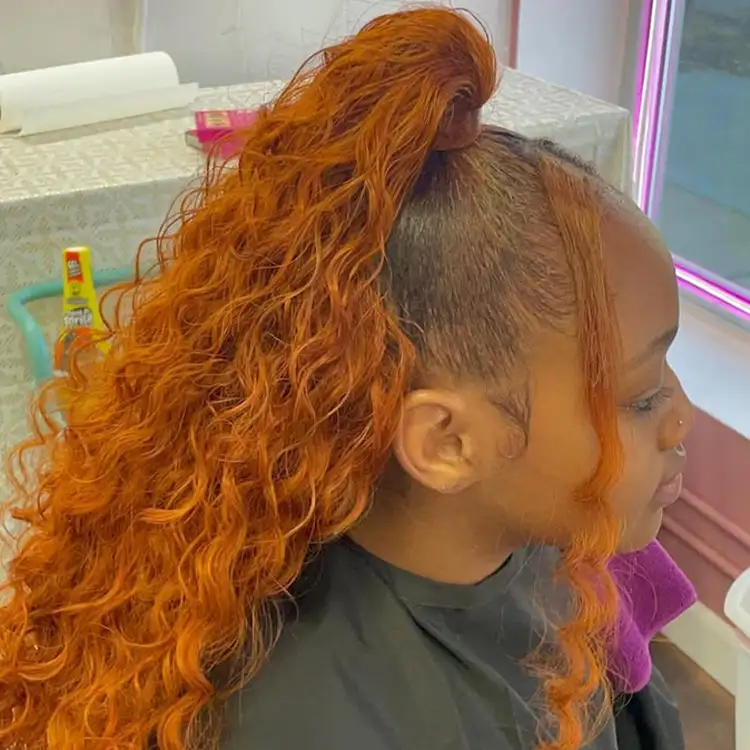 Images Salon Suites - hair services, up-do pinup ponytail with bangs - Fairview Heights, IL